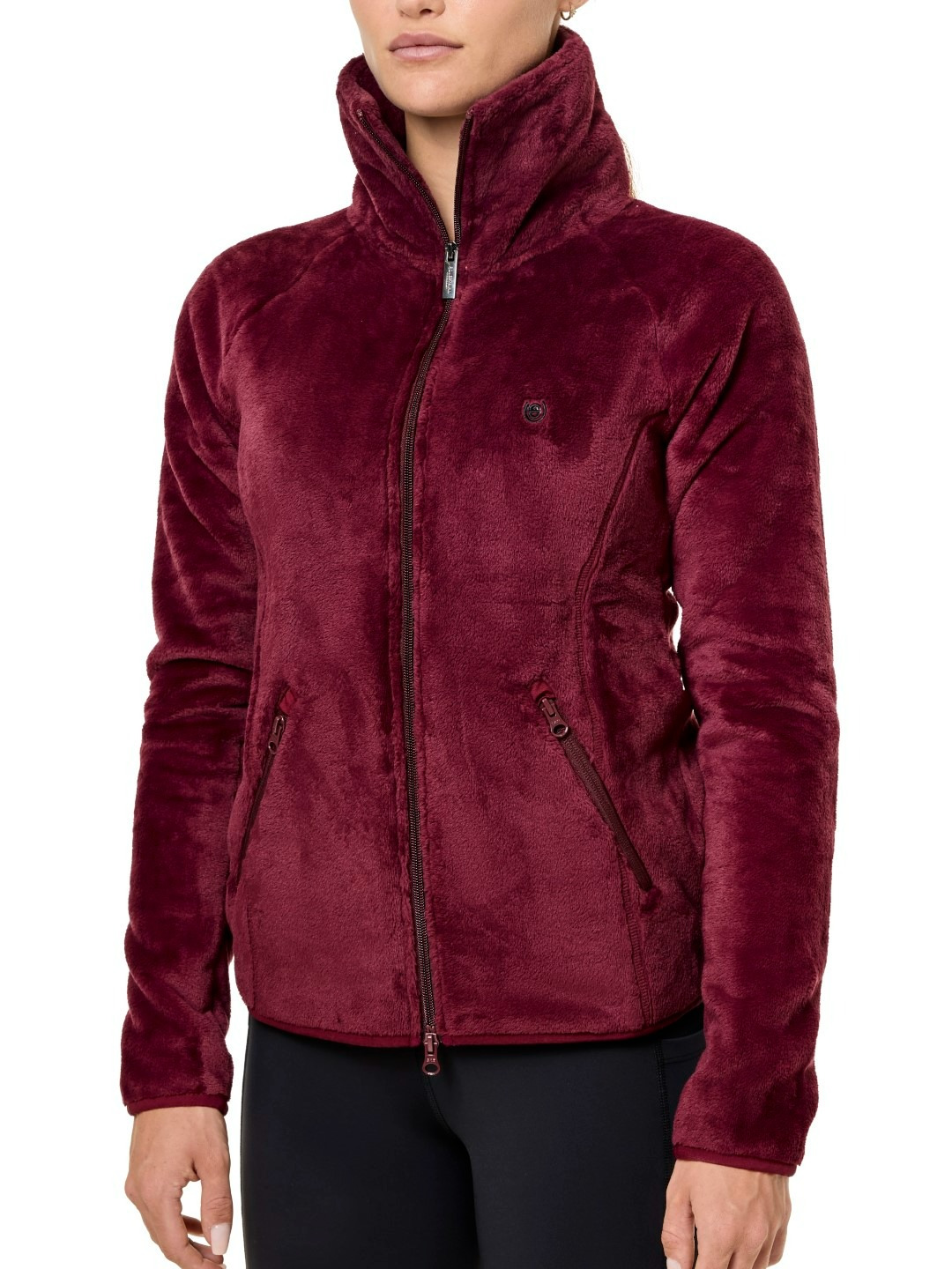 Equestrian Stockholm Velvet Merlot Fleece Jacket
