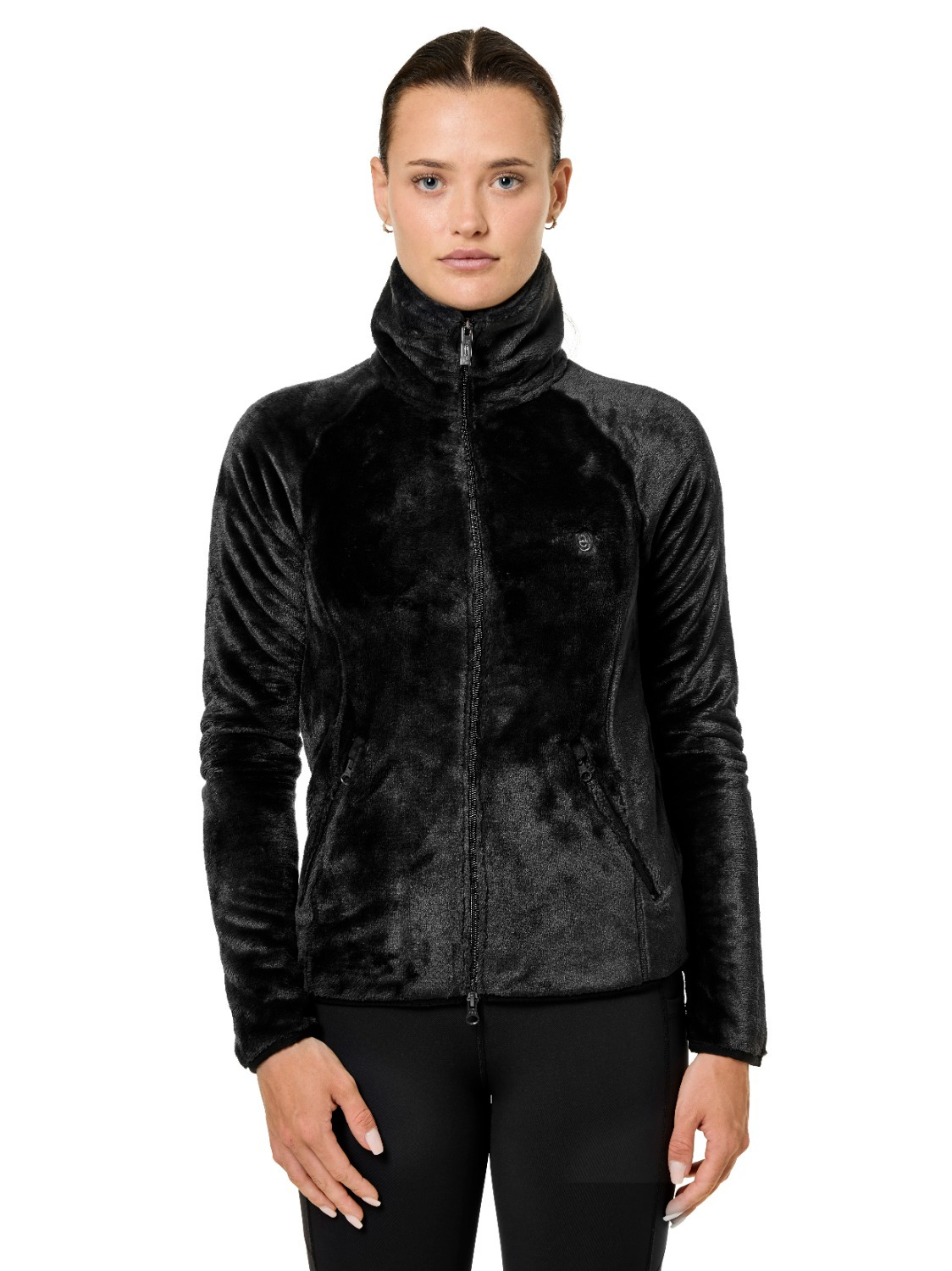 Equestrian Stockholm Velvet Black Fleece Jacket