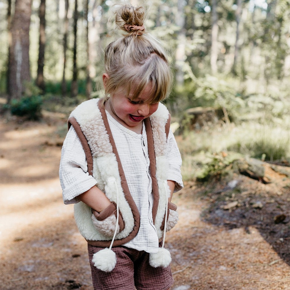Moonrise Children's Wool Pompom Vest