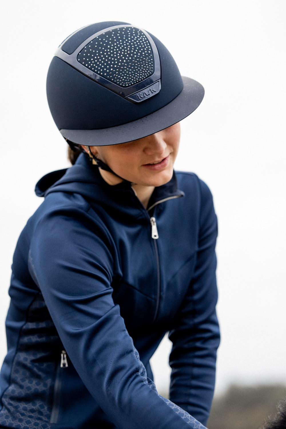 Kask Star Lady Chrome 2.0 Navy Crystals Waterfence Black Diamond Mix