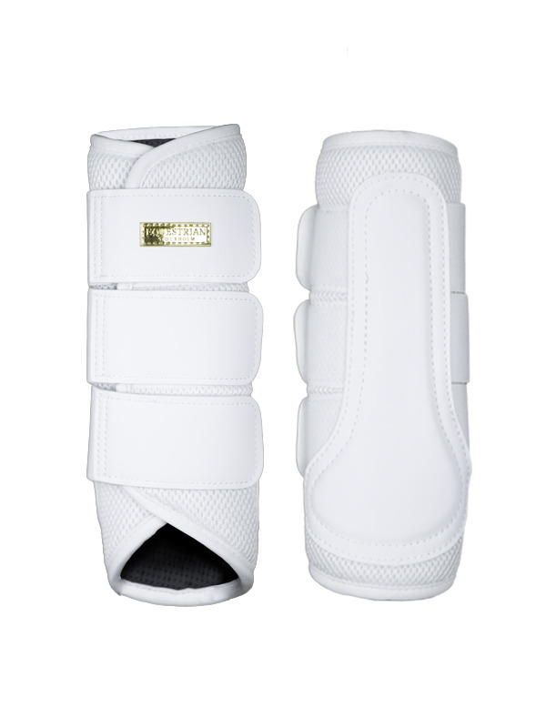 Equestrian Stockholm Classic Mesh Brushing boots White Gold