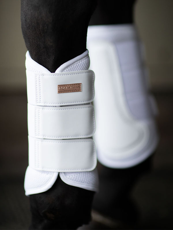 Equestrian Stockholm Classic Mesh Brushing boots White Rose