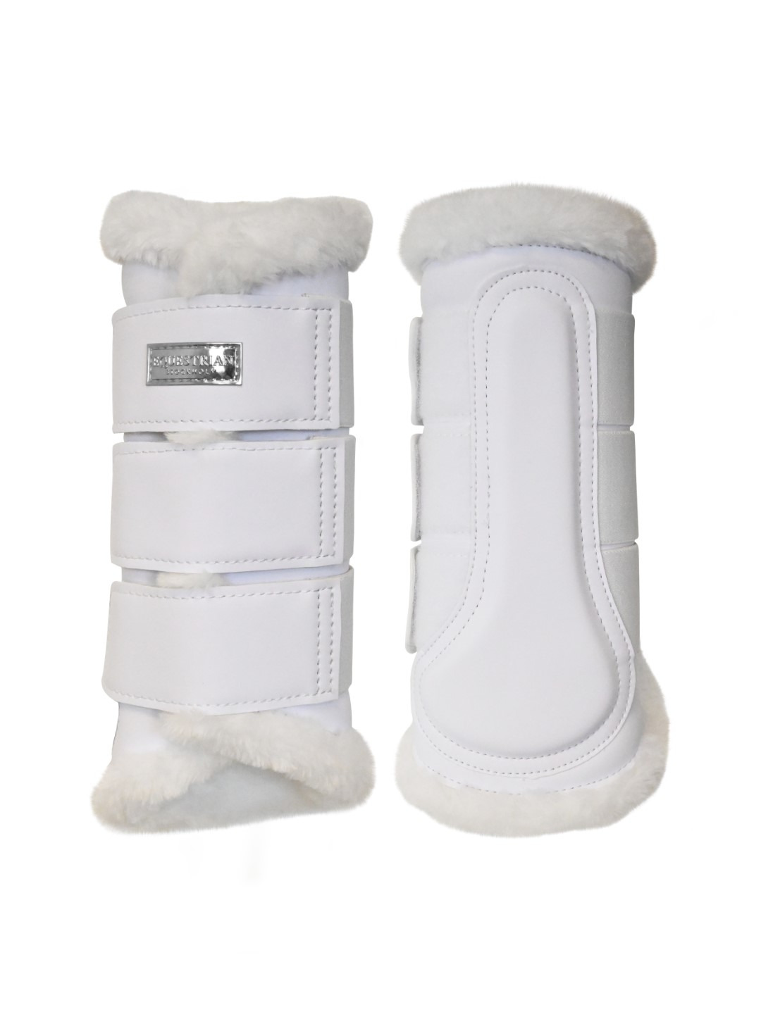 Equestrian Stockholm White silver brushing boots