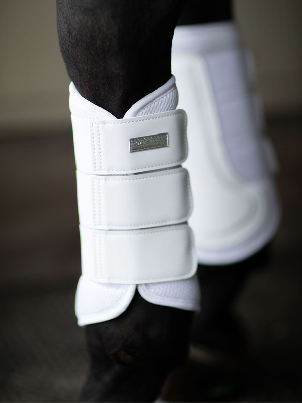 Equestrian Stockholm Classic Mesh Brushing boots White Silver