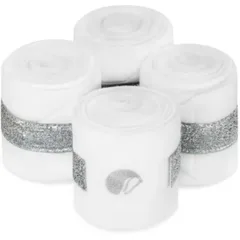 Equito Fleece Bandages White Silver