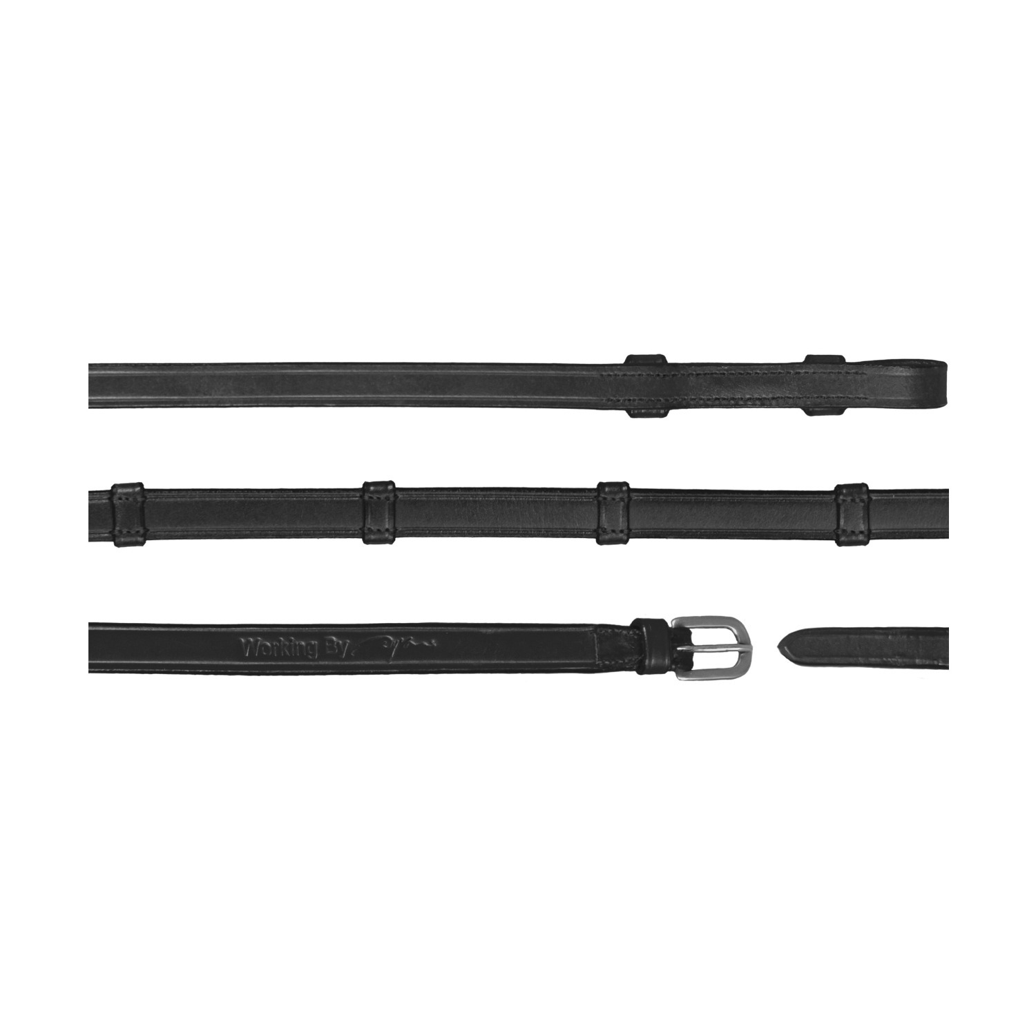 Dyon 5/8" Lederzügel für Stange & Trense mit 7 Lederstegen Working Collection