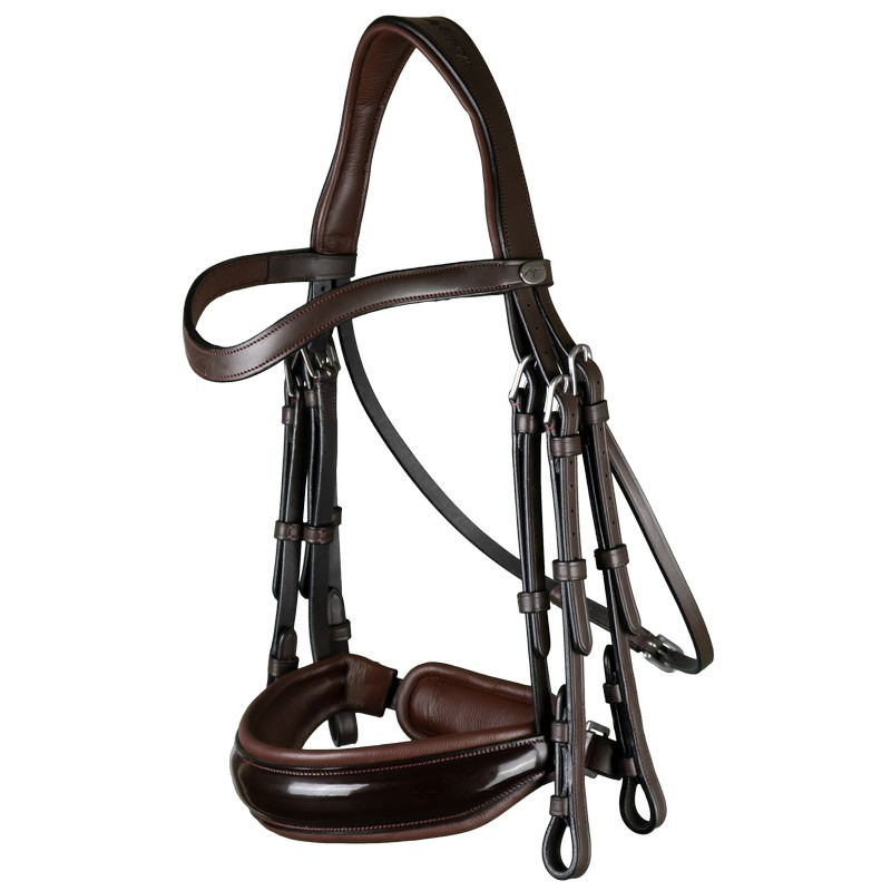 Dyon Kandarenzaum mit breitem Lackleder-Crank-Nasenriemen Working Collection
