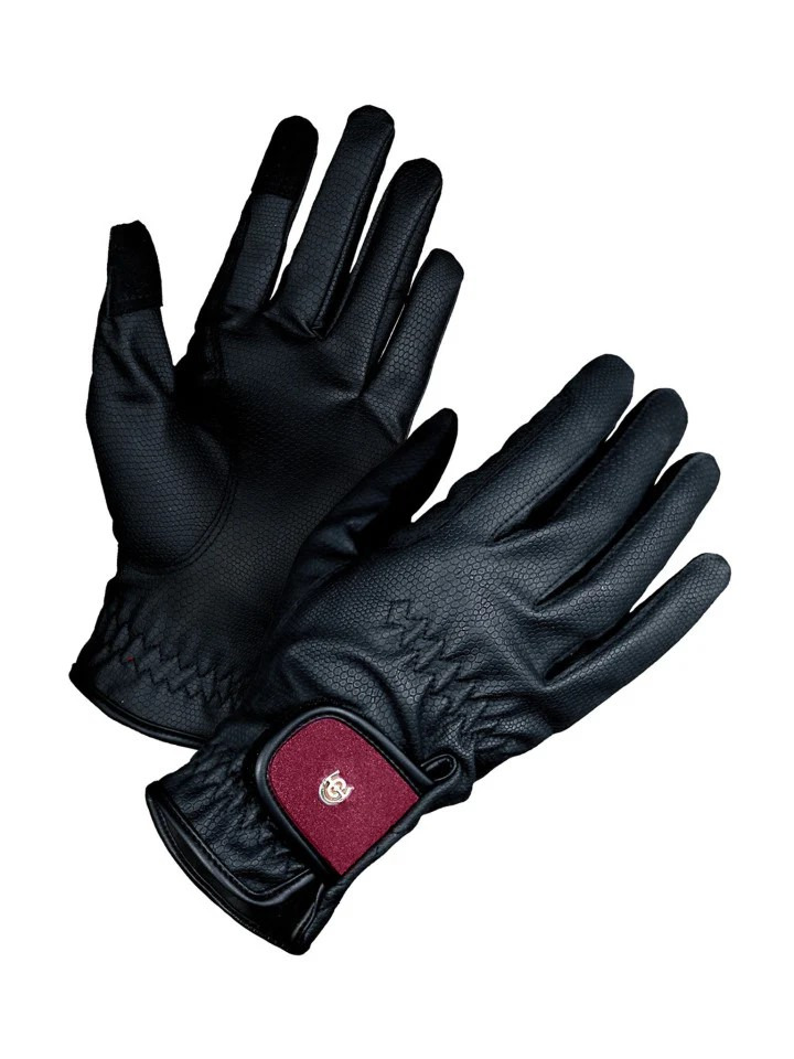 Equestrian Stockholm Bordeaux Riding Gloves Motion