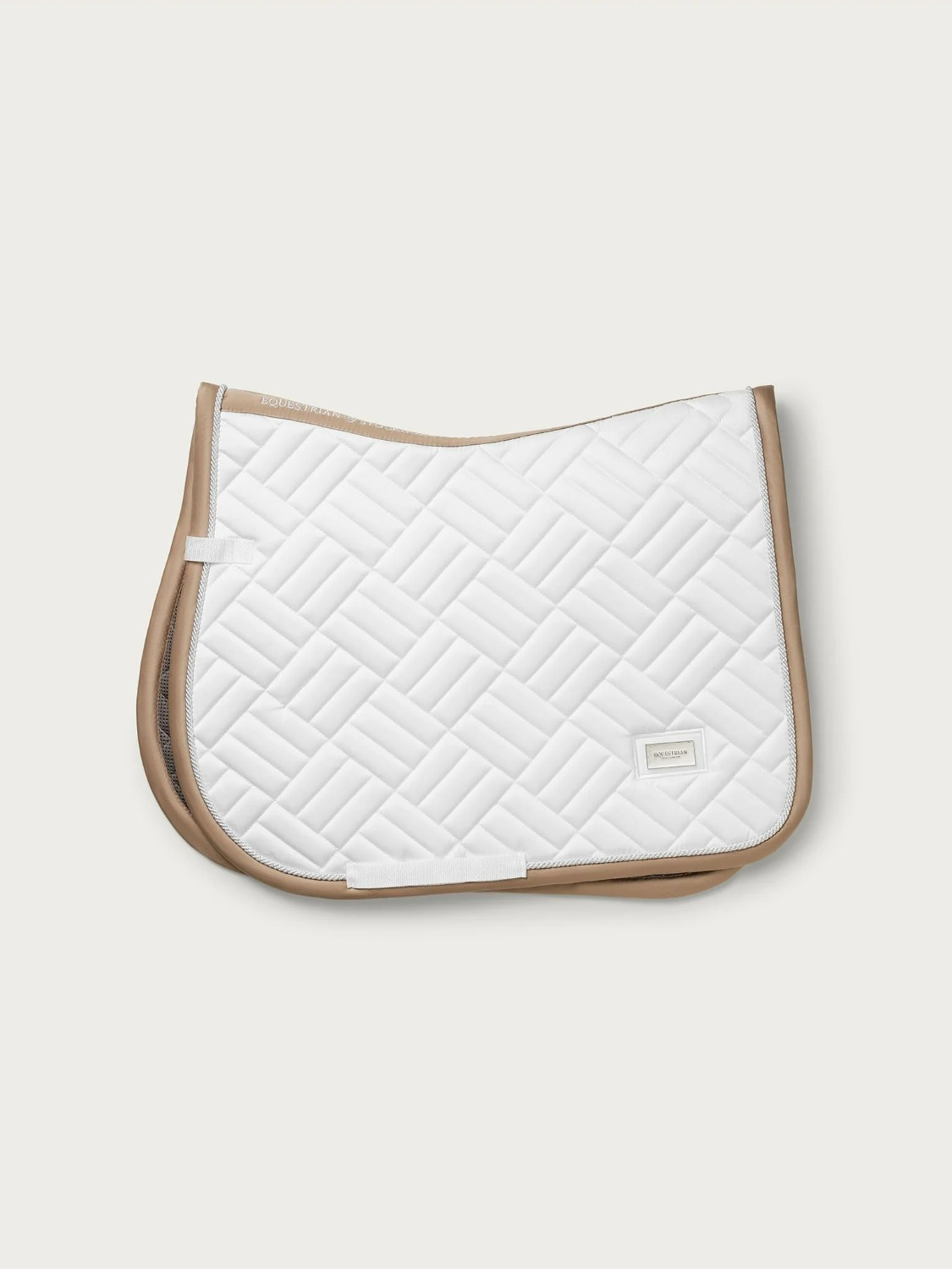 Equestrian Stockholm Jumping Saddle Pad Modern White Sand