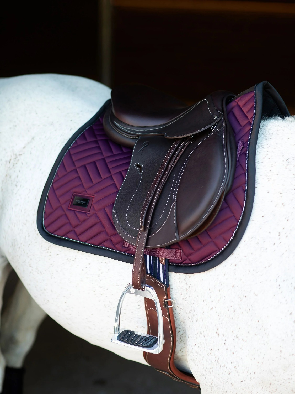 Equestrian Stockholm Jumping Saddle Pad Modern Purple Night