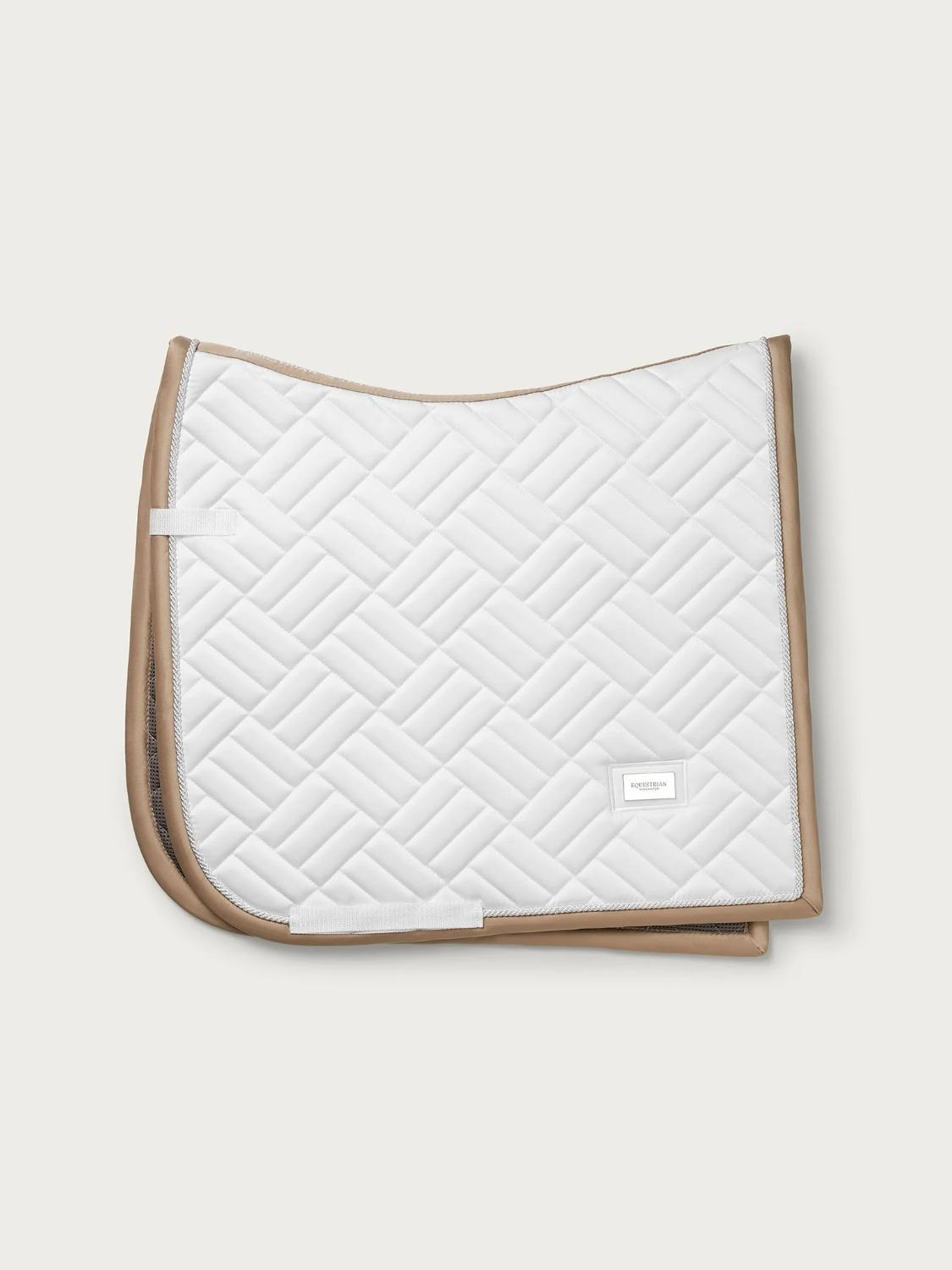 Equestrian Stockholm Dressage Saddle Pad Modern White Sand
