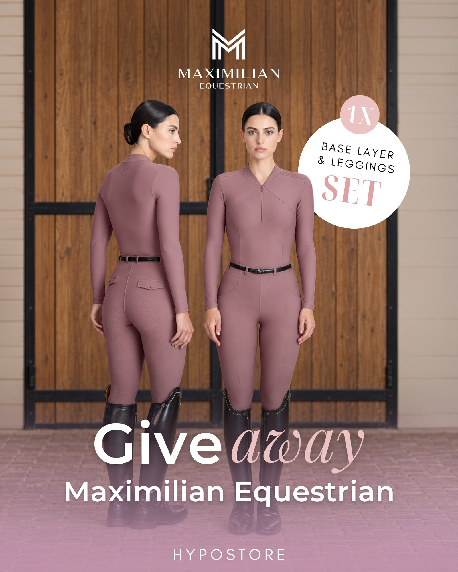 GIVEAWAY! 🎁 We are giving away a Maximilian Equestrian Velya Long Sleeve Base Layer and Pro Full Grip Riding Leggings,…